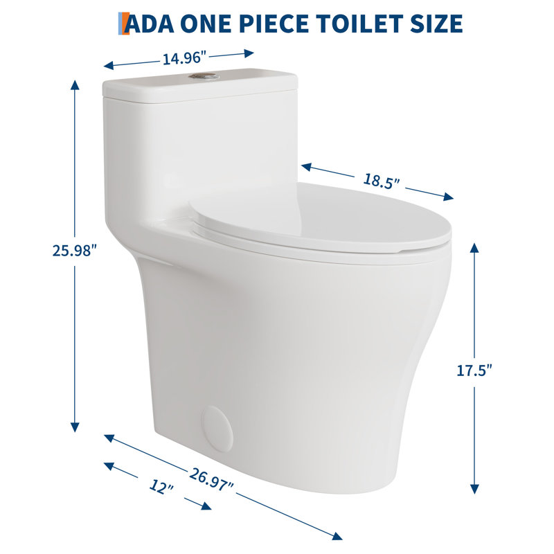 Toilette allongée une pièce ADA Comfort