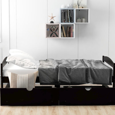 Gray Twin Platform Bed With Drawer Selections - Find Your Perfect Match Size Storage Drawers Stylish And Practical
