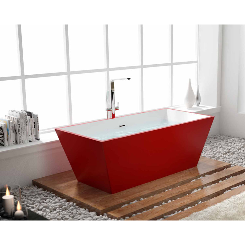 67'' x 31'' Soaking Bathtub, Red
