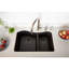 Évier de cuisine à double cuve encastrable L 33 po x l 20 po Quartz Luxe-18959091