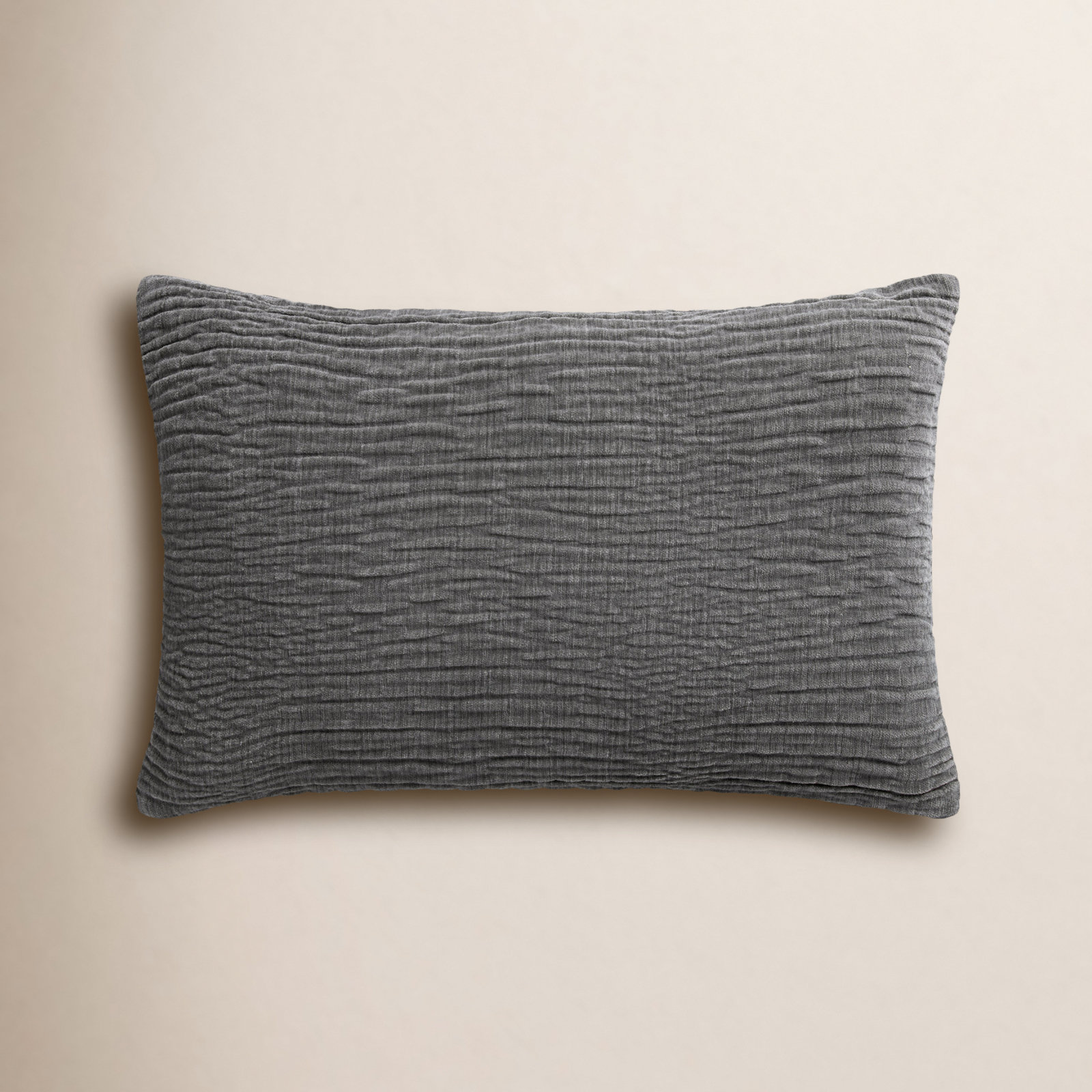 Edan Throw Pillow, 26" x 16", Gray, Polyester/Polyfill