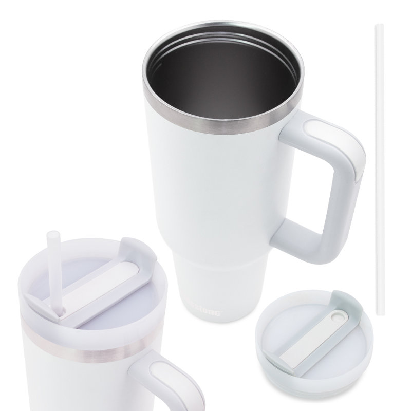 Milestone 1200ml Double Wall Insulated Stainless Steel, White