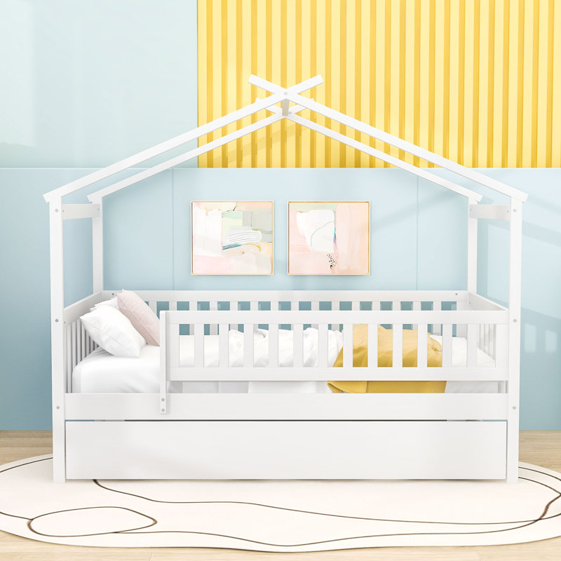 Pontoosuc Wood Daybed with Twin Size Trundle, White, Twin