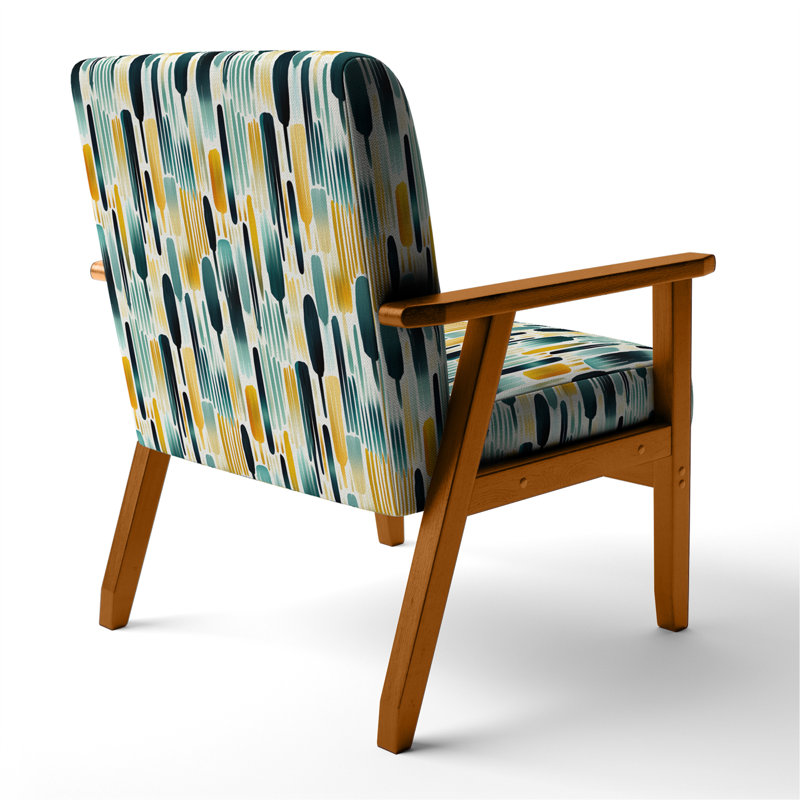 Chaise à accoudoirs rembourrée Green Adn, Accoudoirs carrés bruns