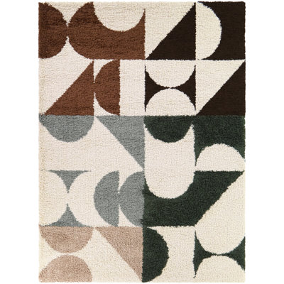 Bellanca Cream Modern Geometric Area Rug