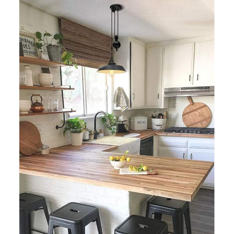Luminaire suspendu en forme de dôme à 1 lumière pour îlot de cuisine Higganum