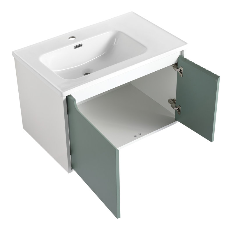 Meuble-lavabo mural 36 po avec lavabo en céramique