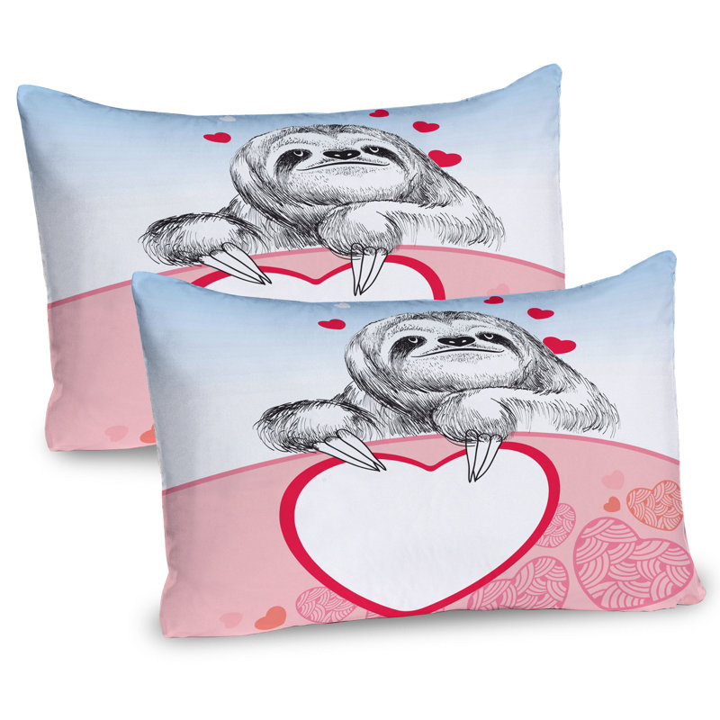 Ensemble de 2 taies décoratives Ambesonne Sloth, H 20 po x l 36 po