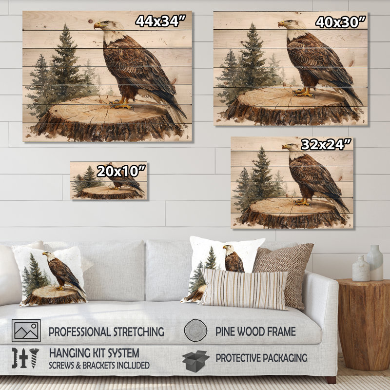 Vigile silencieuse aigle en été, H 24 po x l 32 po