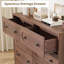 Grande commode de 47 po de largeur avec tiroirs profonds et boutons en métal pour le salon, le vestibule et le couloir-459205286