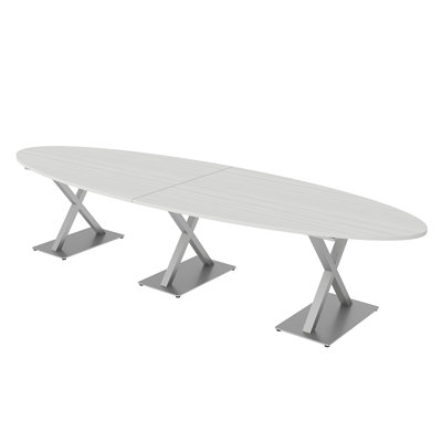 Oval Conference Room Table with x Bases