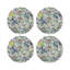 Garden Fantasia Vegan Leather Round Coasters
