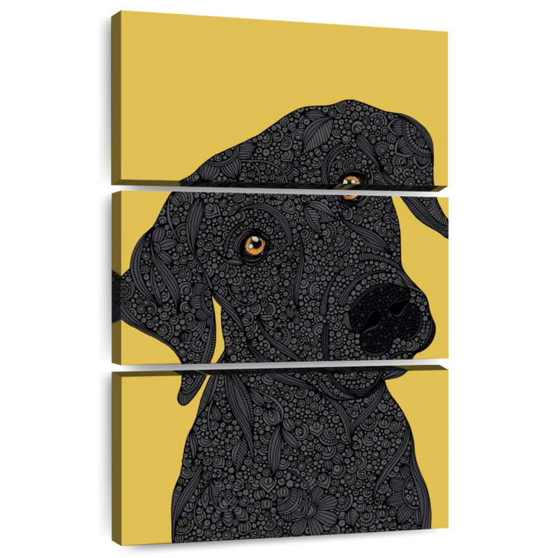 Labrador noir Brampt, H 57 po x l 36 po