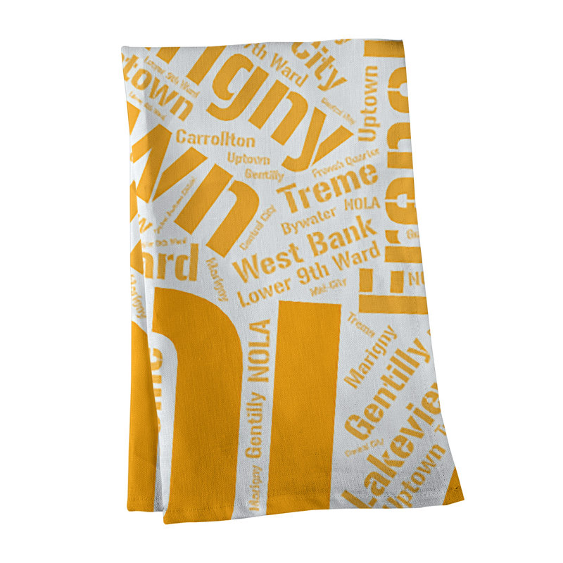 Cotton Tea Towel Kitchen Towel, Red, New Orleans