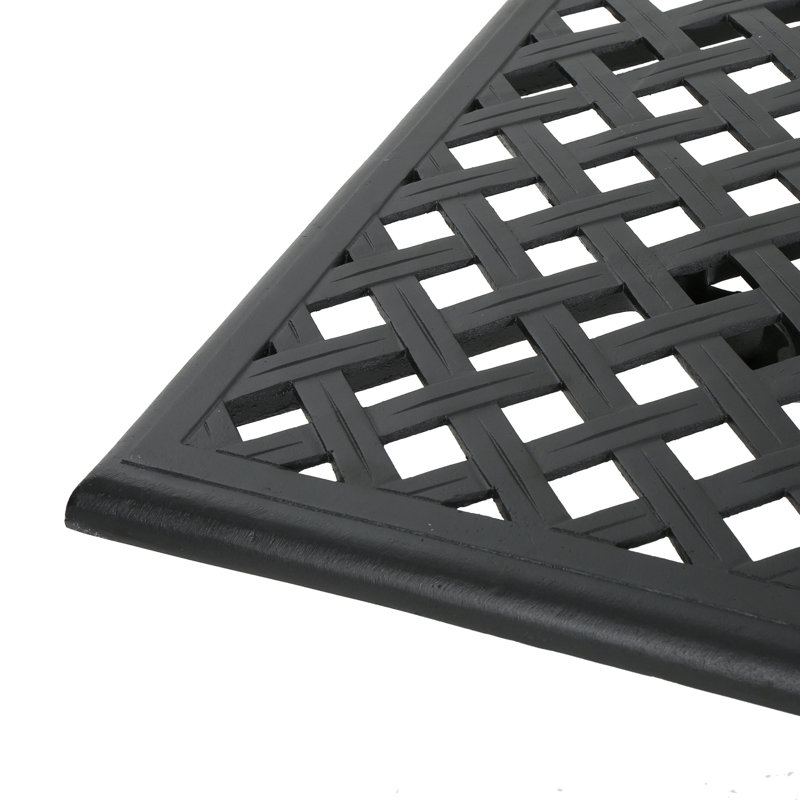 Table en aluminium coulé - Rectangle pour l'extérieur. Noir, 37,57 po L 66,91 po x P 30,44 po. Porte-parapluies en aluminium avec look charmant