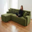 Canapé modulaire moderne de 105 pouces avec fauteuil inclinable en forme de L et siège profond-1046766850