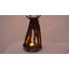 Lampe de foyer rustique avec branches et accents en pierre, piles à interrupteur tactile incluses alimentées par USB