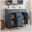 Meuble-lavabo moderne avec lavabo supérieur et 2 portes à fermeture douce-186077601