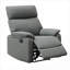  Fauteuil inclinable manuel manuel en tissu de toile de jute gris froid pour salon