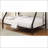 Twin XL/Queen Metal Bunk Bed with LED Headboard, Sandy Black Finish - Space-Saving Design