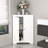 White Corner Cabinet With 2 Doors And Adjustable Shelf - Freestanding For Bathroom, Kitchen, Living Room Sleek Storage In Inviting Organization Concept