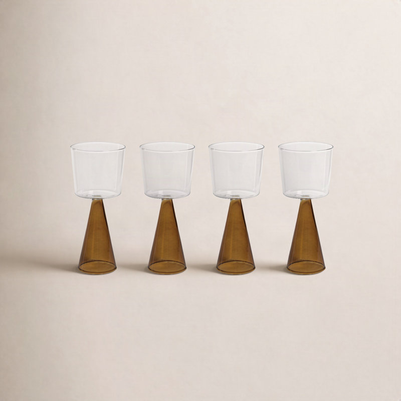 Verres à vin blanc Monticello, ensemble de 4, Ambre, 9.81 Oz