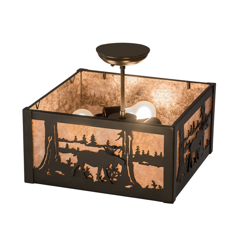 3 - Light Semi Flush Mount