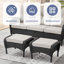 Repose-pieds d'extérieur en osier avec coussin Gaetanino-317904220-288057569
