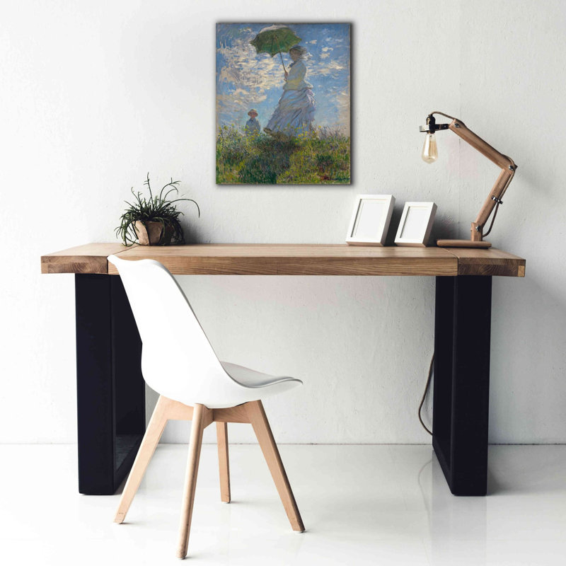 «Woman With A Parasol» par Claude Monet, estampe numérique sur toile, H 24 po x l 20 po x P 0,75 po