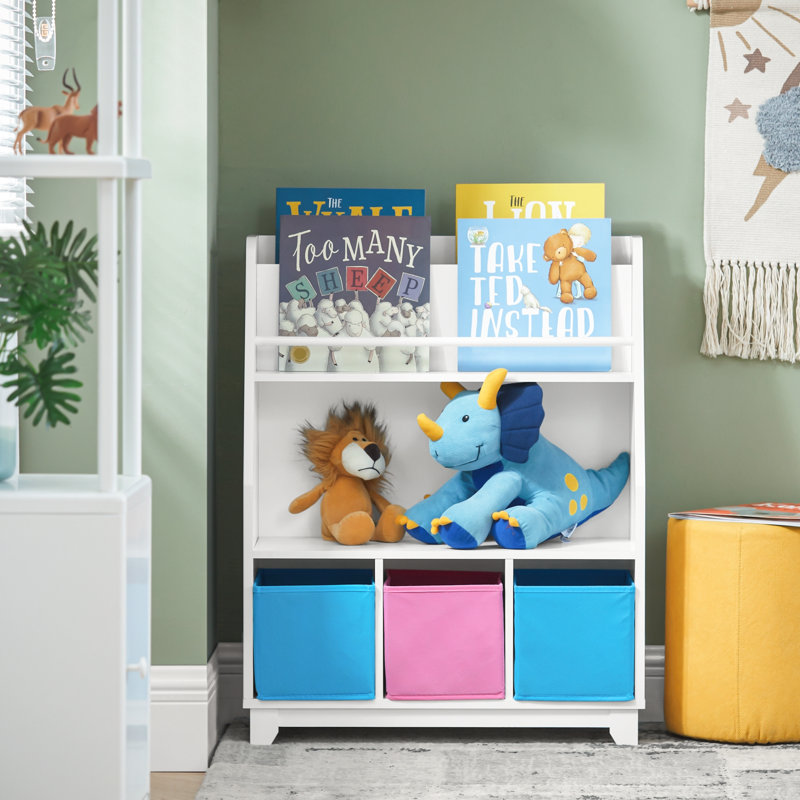 Flory 63cm W Toy Storage, White/Blue/Pink