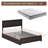 Bed Frame with 4 Storage Drawers and Charge Station,Platform Bed Frame with Headboard,Strong Metal Slats Support, No Box Spring Needed for Bedroom-182793318-182793319