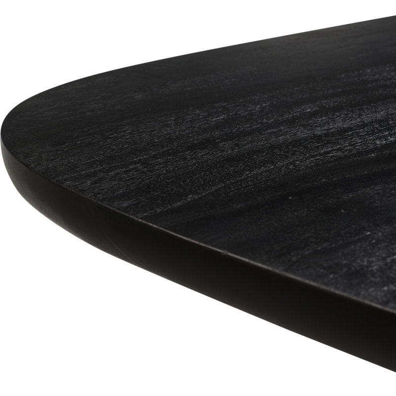 Genie Acacia Solid Wood Dining Table, Black