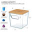3 PACK Coffee Pod Organizer K Cup Holder Storage Container With Bamboo Lids, Large Capacity Container For Keurig Creamer Suger, Cafe Bar Organizer