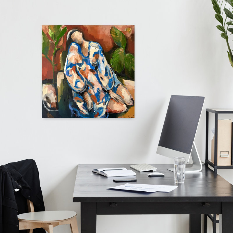 Contemporary Art Modern Plant Wall Art by Magdalena Krzak - Wrapped Canvas Print, 45.72 cm H x 45.72 cm W