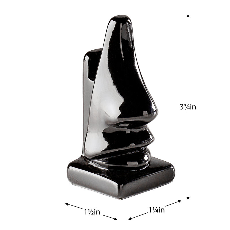 Boleslao Nose Modern Eyeglass Holder Desk Organizer, Black