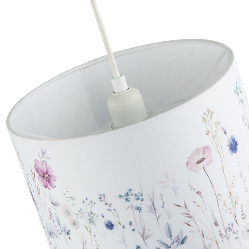 18cm H Fabric Drum Lamp Shade ( No Direct Attachment Method ) in White
