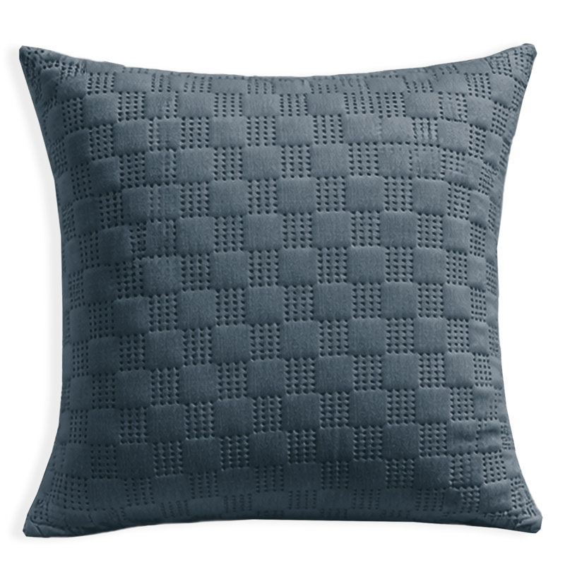 Aspire Homeware Embossed Square Velvet Cushion Covers, Pack of 2, NAVY