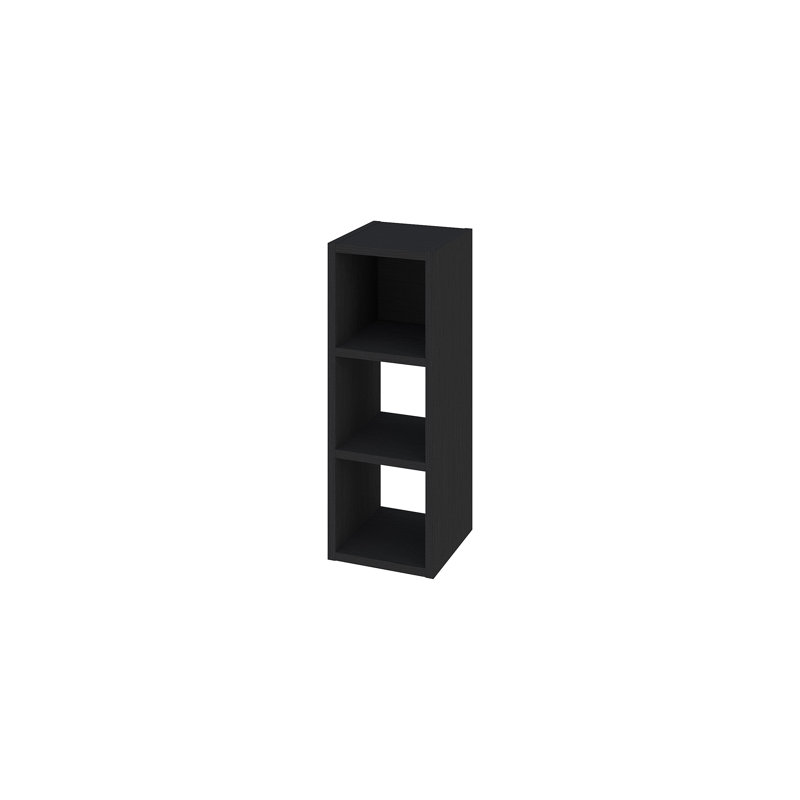 Samay 68cm H x 24cm W Floating Bookcase, Black