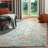Riccio Abstract Blue/Beige/Orange Area Rug-1538313114