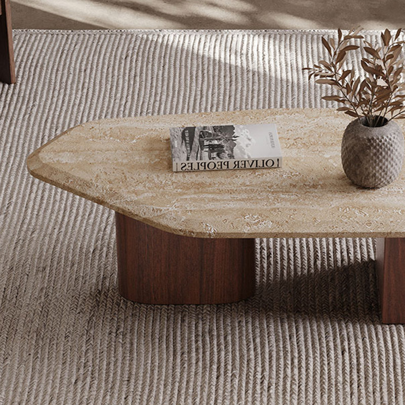 Table basse Wabi-sabi, H 13,77 po x L 47,24 po x l 29,52 po, Brun noisette