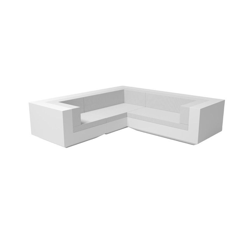 Vela 102.25" Wide Outdoor Reversible Patio Sectional with Cushions