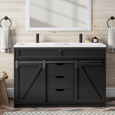 48" Modern Single Bathroom Vanity Cabinet Base Only, Sink Not Included