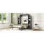 Lit escamotable double pleine grandeur avec tablettes et lumières DEL, gris-2007518949-2007518950