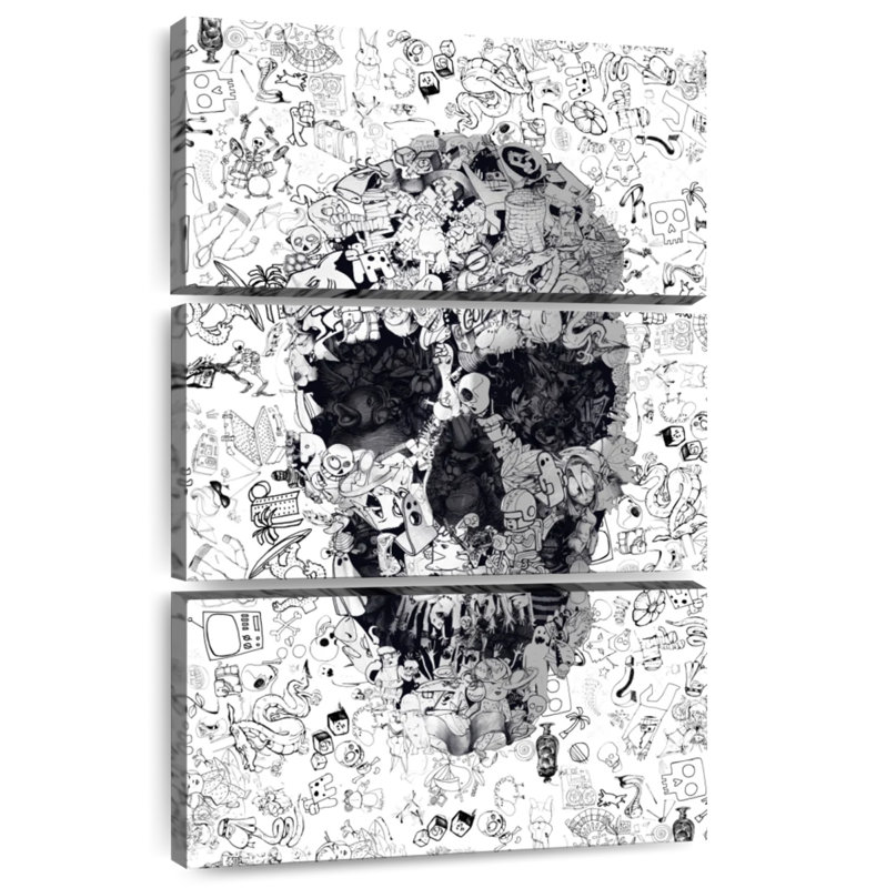 Kerner Doodle Skull, 38" H x 24" W