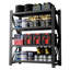 Support de rangement robuste pour tablettes de garage 4000LBS - H 69 po Étagère industrielle réglable en métal pour garage, entrepôt, noir
