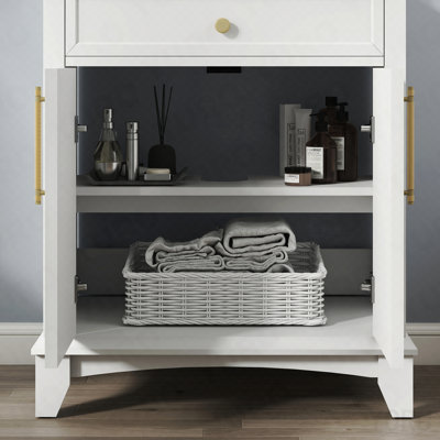 27.8" Bathroom Cabinet, Only Cabinet, White