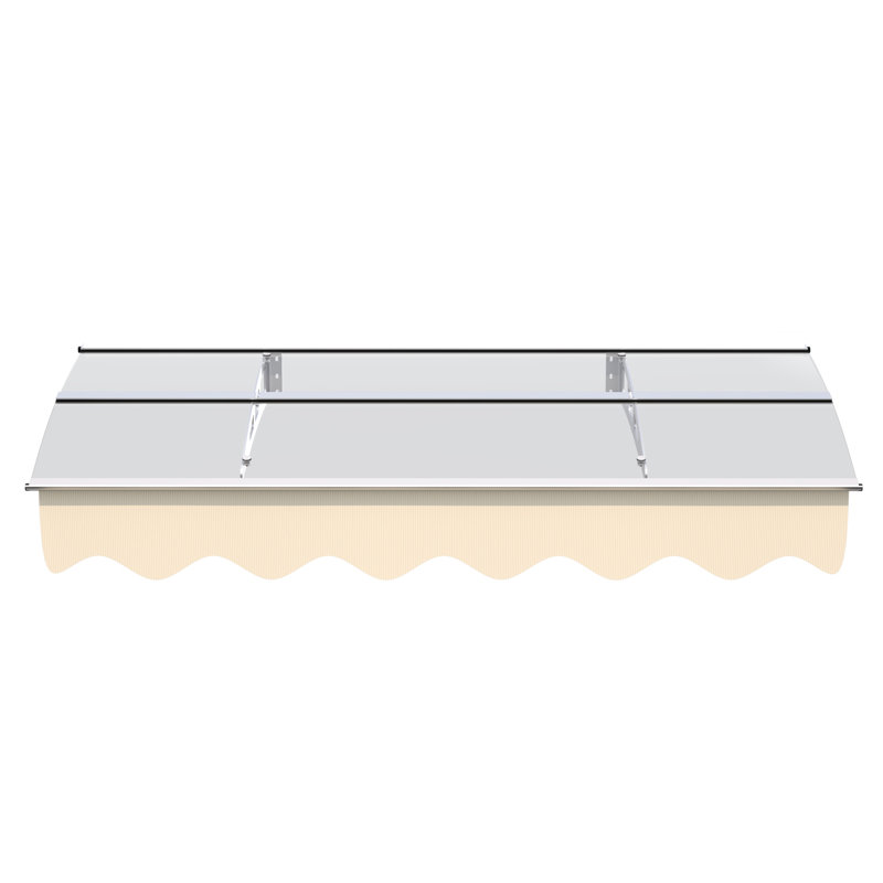 5934W Square Door Window Awning - Strong Bracket Configuration, For Outdoor Use Awning, Polycarbonate Canopy Use, Rust- Brackets, Heat Shielding Feature