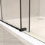 Porte de baignoire coulissante sans cadre avec verre trempé transparent et acier inoxydable noir mat, réglable pour la plupart des salles de bain