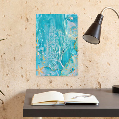 Ocean Coral Serenity Abstract Starfish Fish Coastal Landscape Wall Art