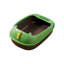 Litière semi-fermée semi-fermée pour chat 16,5 x 11 x 6,3 po anti-éclaboussures, brun-131214276